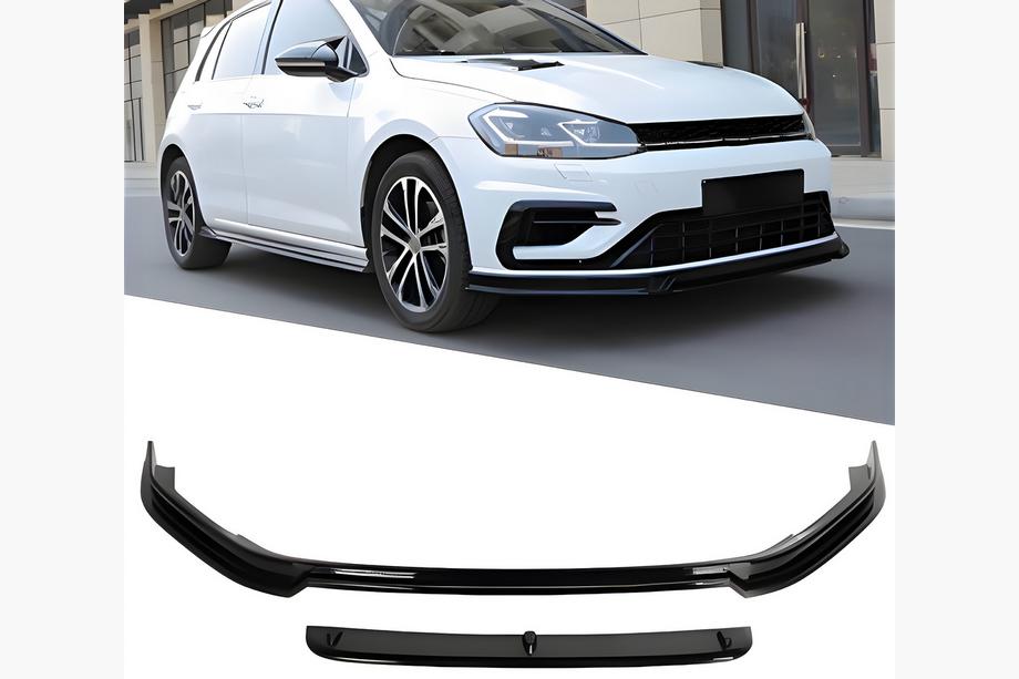 Volkswagen Golf 7/E-Golf 2012–2020 Predný lip spojler DPT V-5 (pre R / R-Line HB, 2017-2019, čierny lesk) Image