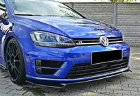Volkswagen Golf 7/E-Golf 2012–2020 Predný lip spojler DPT V-2 (pre R / R-Line HB, 2012-2017, čierny lesk) fotografia 2