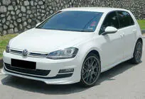 Volkswagen Golf 7/E-Golf 2012–2020 Predný lip spojler DPT V-5 (pre sériový nárazník, 2012-2017, čierny lesk) fotografia 3