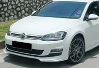 Volkswagen Golf 7/E-Golf 2012–2020 Predný lip spojler DPT V-5 (pre sériový nárazník, 2012-2017, čierny lesk) fotografia 1