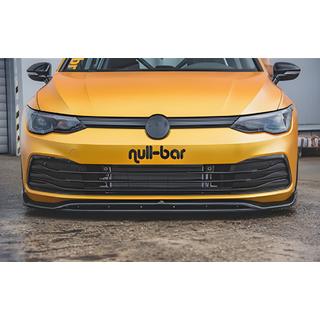 Predný lip spojler DPT V-2 (lesklá čierna) Volkswagen Golf 8 2019–