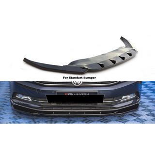 Predný lip spojler nárazníka DPT V-1 (2015-2019 EU, čierny lesklý) Volkswagen Passat B8 2015–2023 fotografia 1