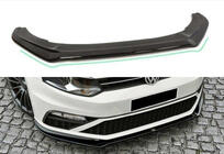 Volkswagen Polo 2010–2017 DPT predný lip spojler (pre GTI, 2014-2017, čierny lesk) fotografia 1