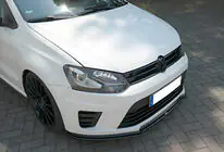 Volkswagen Polo 2010–2017 Predný lip spojler DPT V-1 (čierny lesklý) fotografia 1