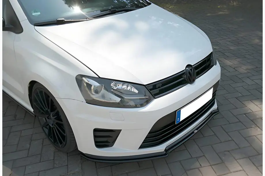 Volkswagen Polo 2010–2017 Predný lip spojler DPT V-1 (čierny lesklý) Image
