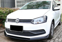 Volkswagen Polo 2010–2017 Predný lip spojler DPT V-2 (lesklá čierna) fotografia 2