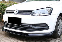 Volkswagen Polo 2010–2017 Predný lip spojler DPT V-2 (lesklá čierna) fotografia 4