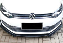 Volkswagen Polo 2010–2017 Predný lip spojler DPT V-2 (lesklá čierna) fotografia 5
