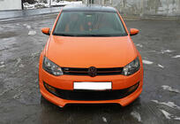 Volkswagen Polo 2010–2017 Predný lip spoiler nárazníka DPT (2009-2013, čierny lesklý) fotografia 1