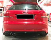 Audi A3 2003–2012 Zadný difúzor DPT (2005-2008, Coupe, čierny lesk) fotografia 1