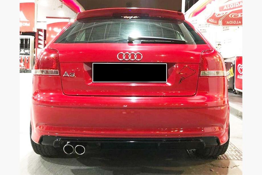Audi A3 2003–2012 Zadný difúzor DPT (2005-2008, Coupe, čierny lesk) Image