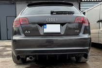 Audi A3 2003–2012 Zadný difúzor DPT (2008-2010, čierny lesklý) fotografia 6