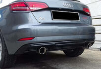 Audi A3 2012–2020 Zadný difúzor DPT (HB, 2017-2020, čierny lesk) fotografia 3