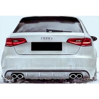 Zadný difúzor DPT V-1 (2012-2016, HB, lesklá čierna) Audi A3 2012–2020 fotografia 2