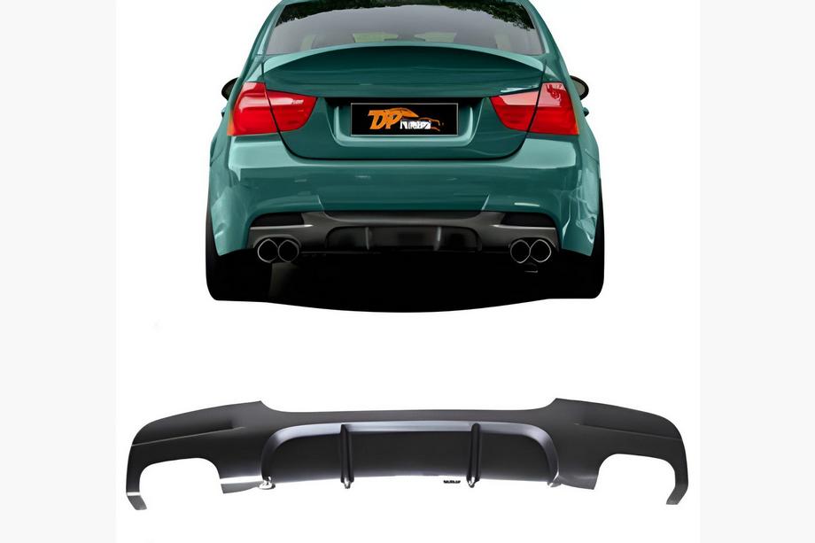BMW 3 rad E90/E91 2005–2011 Zadný difúzor DPT V-3 (pre E90 M-Sport, čierny lesklý) Image