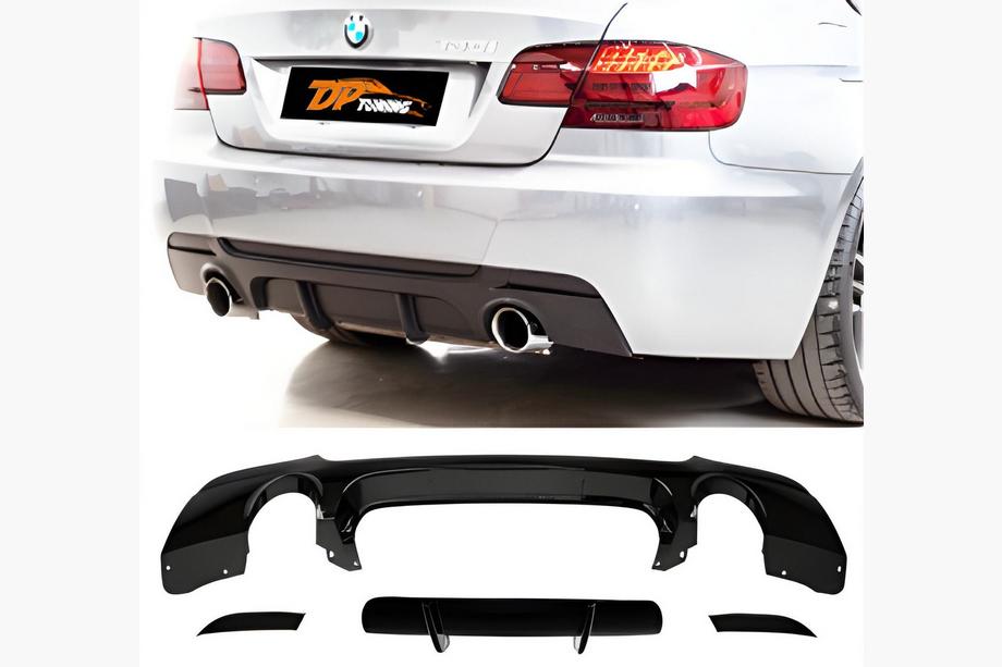BMW 3. séria E92/E93 2006–2013 Zadný difúzor DPT (pre E92 M-Sport, čierny lesklý) Image