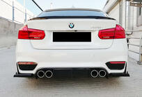 BMW rad 3 F30/F31 2012–2019 Zadný difúzor DPT V-6 (pre M3, lesklá čierna) fotografia 1