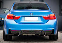 BMW 4 séria F32/F33/F36 2012–2020 Zadný difúzor DPT V-1 (pre M-Performance, čierny lesklý) fotografia 1