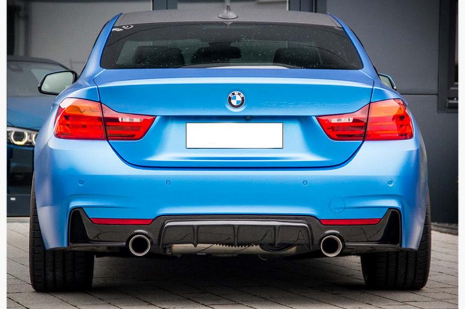 BMW 4 séria F32/F33/F36 2012–2020 Zadný difúzor DPT V-1 (pre M-Performance, čierny lesklý) Image