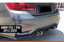 BMW 4 séria F32/F33/F36 2012–2020 Zadný difúzor DPT V-4 (pre M-4 Vorstainer, lesklá čierna) fotografia 1