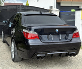 BMW 5. rad E60/E61 2003–2010 Zadný difúzor DPT V-2 (pre M-Sport, čierny lesk) fotografia 2