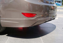 Hyundai Accent 2011–2017 Zadný difúzor DPT (lesklá čierna) fotografia 2