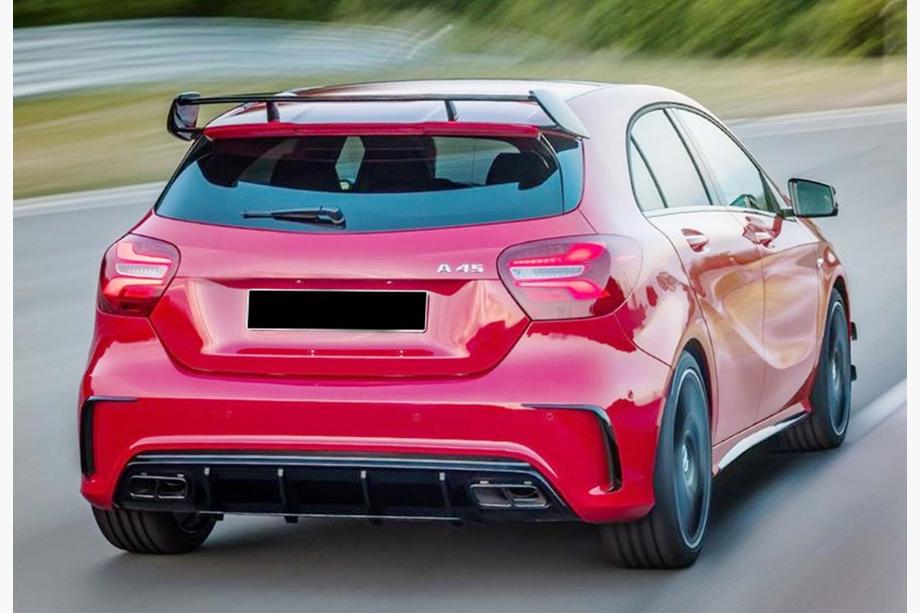 Mercedes A-class W176 2012–2018 Zadný difúzor DPT (pre AMG, čierny lesklý) Image