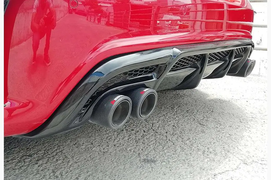Mercedes A-class W176 2012–2018 Zadný difúzor DPT (2012-2015, pre Brabus, lesklá čierna) Fotografia 2