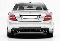 Mercedes trieda C W204 2007–2015 Zadný difúzor DPT (2011-2014, pre AMG SD, lesklá čierna) fotografia 3