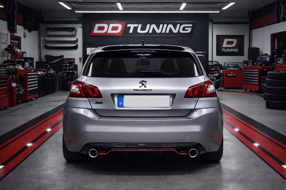 Peugeot 308 2014–2021 Zadný difúzor DPT (HB, lesklá čierna) Image