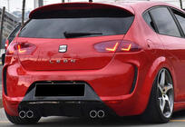 Seat Leon 2005–2012 Zadný difúzor DPT V-1 (2009-2012, čierny lesklý) fotografia 1