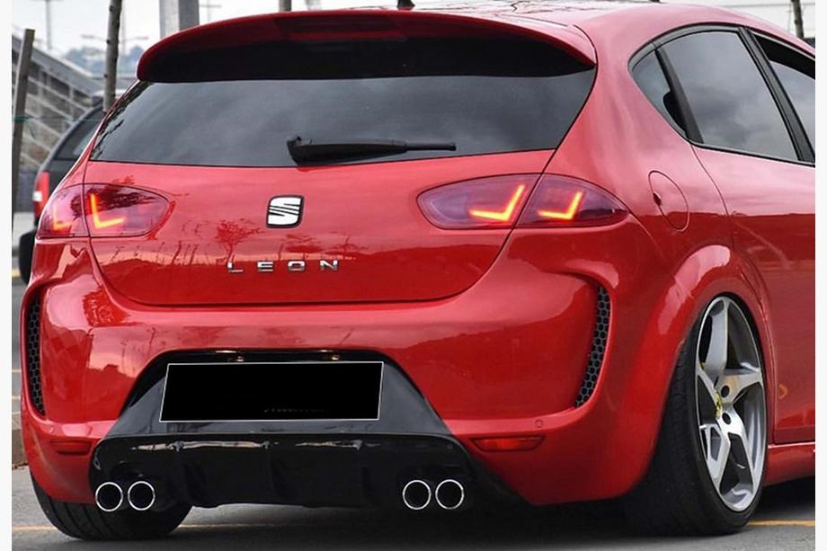 Seat Leon 2005–2012 Zadný difúzor DPT V-1 (2009-2012, čierny lesklý) Image