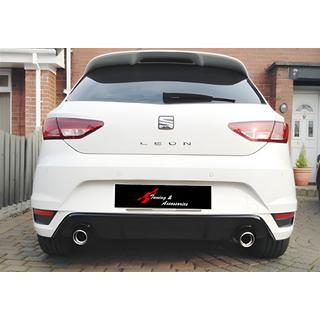 Zadný difúzor DPT V-1 (lesklá čierna) Seat Leon 2013–2020