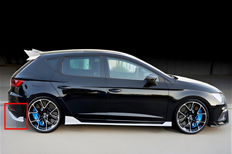 Seat Leon 2013–2020 Zadný difúzor DPT V-2 (2013-2016, čierny lesklý) Image