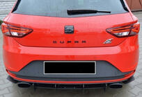 Seat Leon 2013–2020 Zadný difúzor DPT V-6 (2013-2016, čierny lesk) fotografia 3
