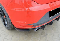 Seat Leon 2013–2020 Zadný difúzor DPT V-6 (2013-2016, čierny lesk) fotografia 4