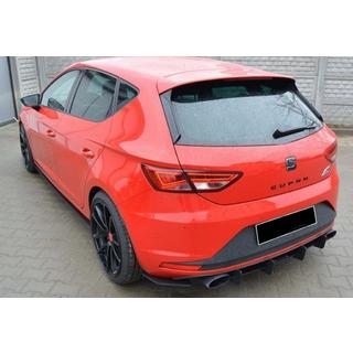 Zadný difúzor DPT V-6 (2013-2016, čierny lesk) Seat Leon 2013–2020 fotografia 2