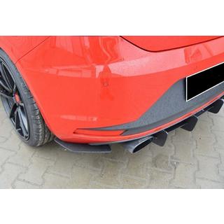 Zadný difúzor DPT V-6 (2013-2016, čierny lesk) Seat Leon 2013–2020 fotografia 4