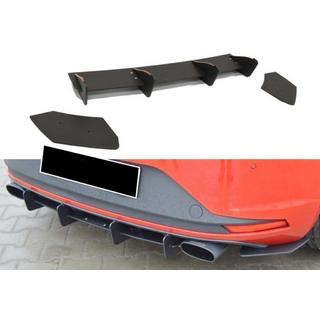 Zadný difúzor DPT V-6 (2013-2016, čierny lesk) Seat Leon 2013–2020 fotografia 1