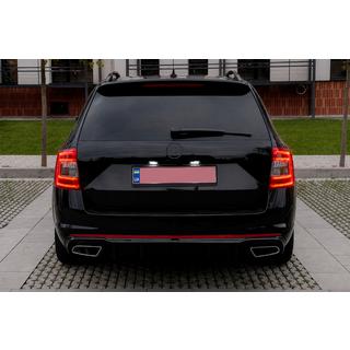 Zadný difúzor DPT V-2 (LB/SW, lesklá čierna) Skoda Octavia III A7 2013–2019 fotografia 3