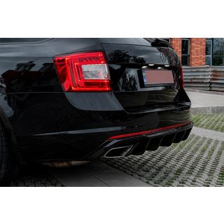 Zadný difúzor DPT V-2 (LB/SW, lesklá čierna) Skoda Octavia III A7 2013–2019 fotografia 1