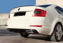 Skoda Octavia III A7 2013–2019 Zadný difúzor DPT V-4 (LB, lesklá čierna) fotografia 2
