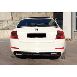 Zadný difúzor DPT V-4 (LB, lesklá čierna) Skoda Octavia III A7 2013–2019 fotografia 1