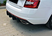Skoda Octavia III A7 2013–2019 Zadný difúzor DPT V-5 (LB, matná čierna) fotografia 3