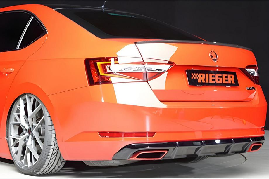 Skoda Superb 2015–2024 Zadný difúzor DPT V-1 (lesklá čierna) Image