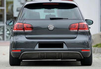 Volkswagen Golf 6 2008–2014 Zadný difúzor DPT V-3 (pre GTI, čierny lesklý) fotografia 1