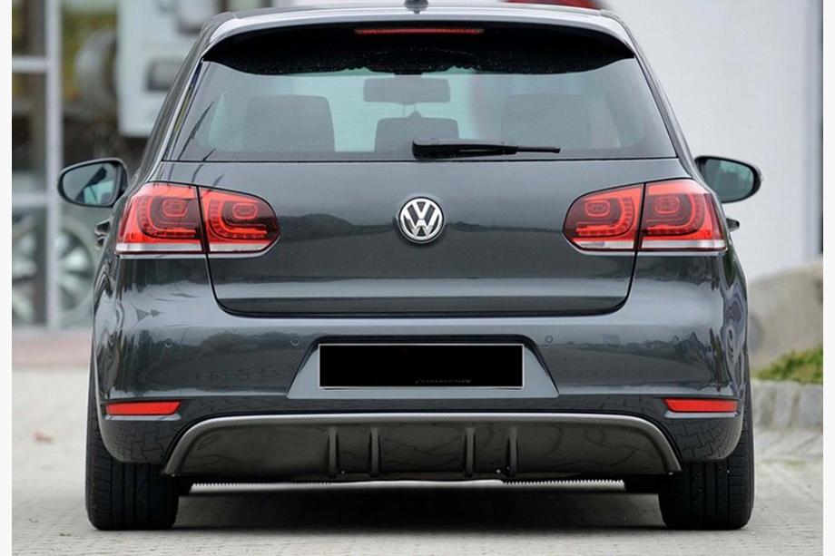 Volkswagen Golf 6 2008–2014 Zadný difúzor DPT V-3 (pre GTI, čierny lesklý) Image
