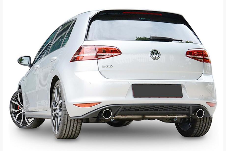 Volkswagen Golf 7/E-Golf 2012–2020 Zadný difúzor DPT V-2 (pre GTI, 2012-2017, čierny lesk) Fotografia 2