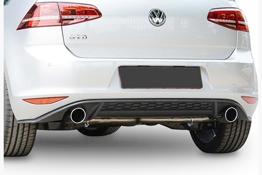 Volkswagen Golf 7/E-Golf 2012–2020 Zadný difúzor DPT V-2 (pre GTI, 2012-2017, čierny lesk) Fotografia 1
