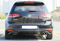 Volkswagen Golf 7/E-Golf 2012–2020 Zadný difúzor DPT V-6 (2012-2017, čierny lesk) fotografia 4